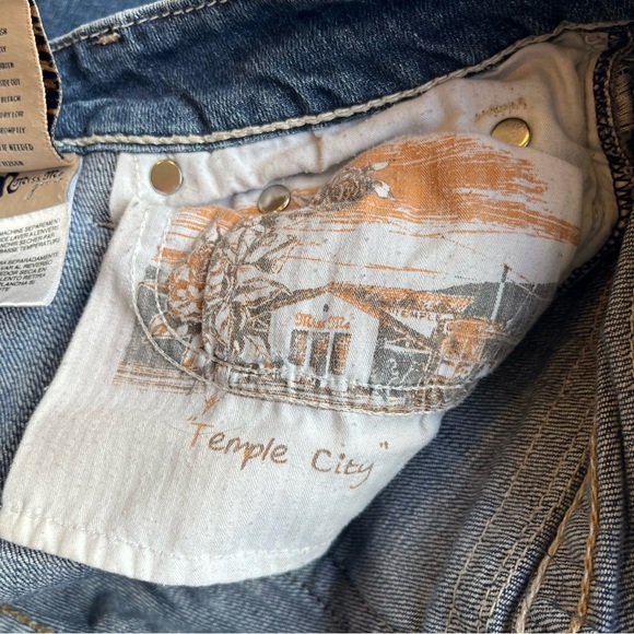 Vtg Y2K Miss Me Low Rise Jeans Irene  Straight Size 30 Flap Pockets Embroidered - Picture 11 of 16